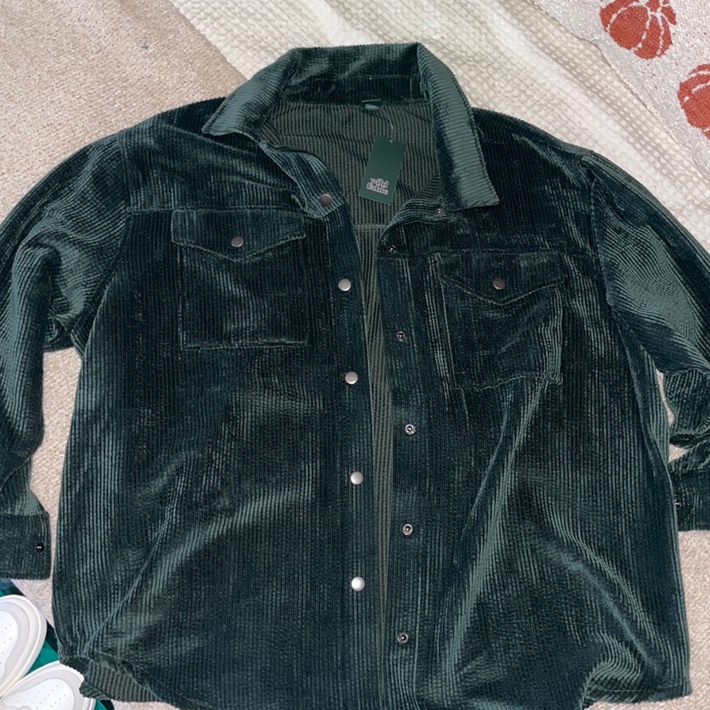 NWT Wild Fable Forest Green Shacket